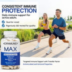 Oramune Max Support – Suplemento Inmunitario con Transfer Factor, Calostro Bovino, Beta-Glucano y Vitamina C – 100 Cápsulas