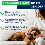 STRELLALAB Omega 3 for Dogs - 180 Golosinas de Aceite de Salmón - Alivio de Alergias y Picazón - Suplemento para Piel y Pelaje Seco - Tratamiento Anti-Caída y Puntos Calientes - Sabor a Pollo