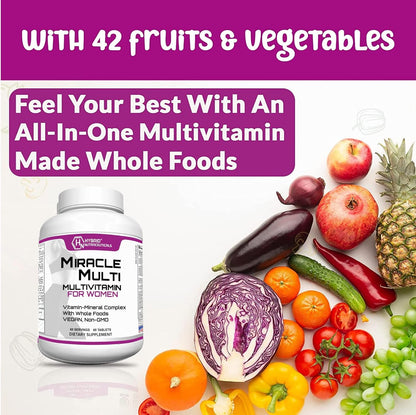 MiracleMulti Women Multivitamin - – Energía y vitalidad: Las vitaminas del grupo B, presentes en la fórmula, – Image 2