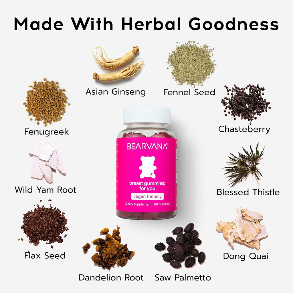 BEARVANA Gominolas Multivitamínicas para Mujer - Sabor Berry - 60 uds