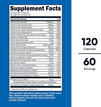 Nutricost Multivitamínico con Probióticos – Función inmunitaria: Vitaminas como la C y el zinc ayudan al – Image 2