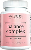 Balance Complex 17-en-1 Salud Vaginal Probióticos 100 mil millones con Arándano Rojo y D-Manosa, 60 Cápsulas
