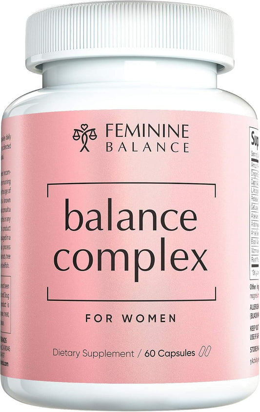 Balance Complex 17-in-1 Vaginal Health Probiotics 100 Billion with Cranberry and D-Mannose, 60 Capsules