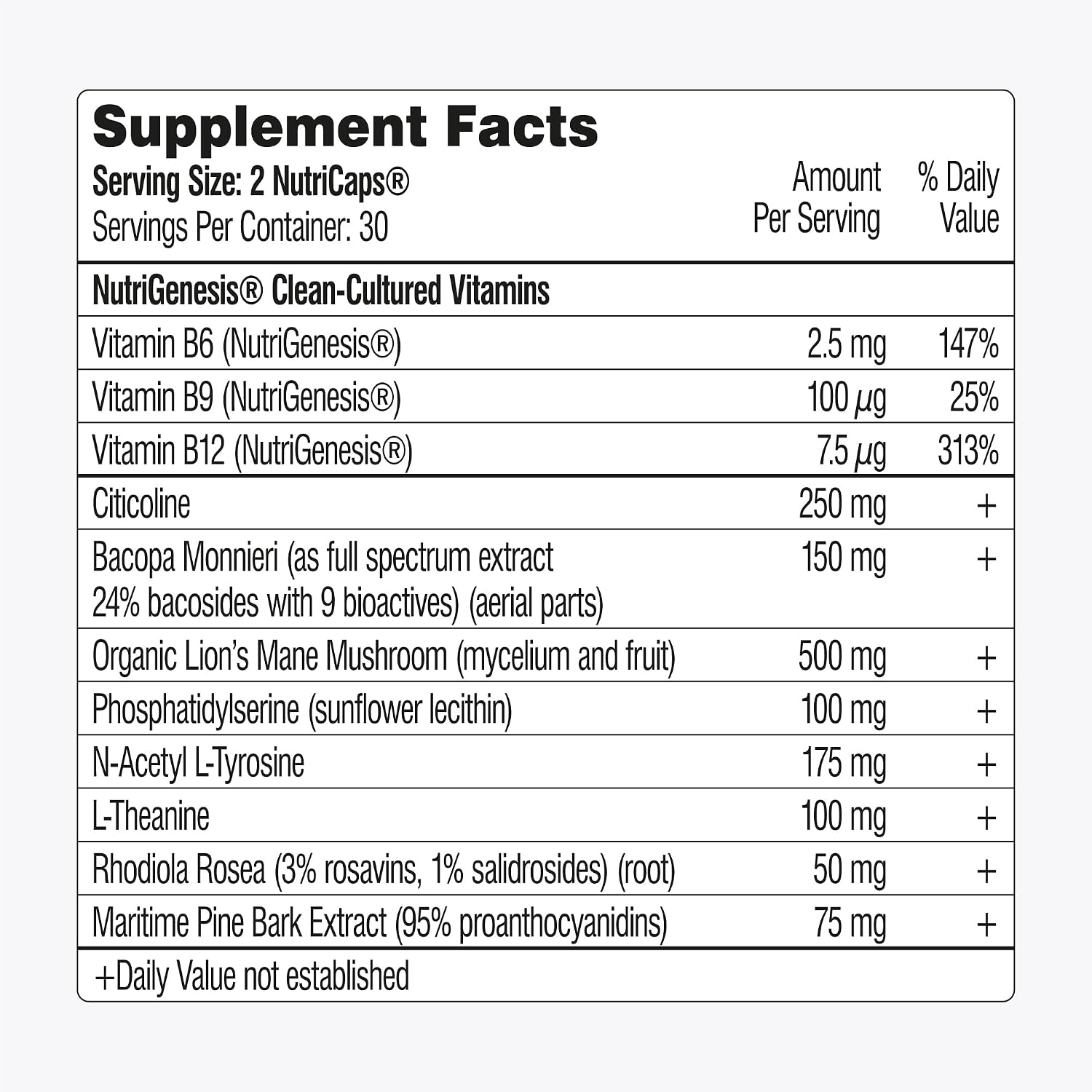 Mind Lab Pro® MLP® v4 Universal Nootropic™ – 60 Cápsulas Veganas