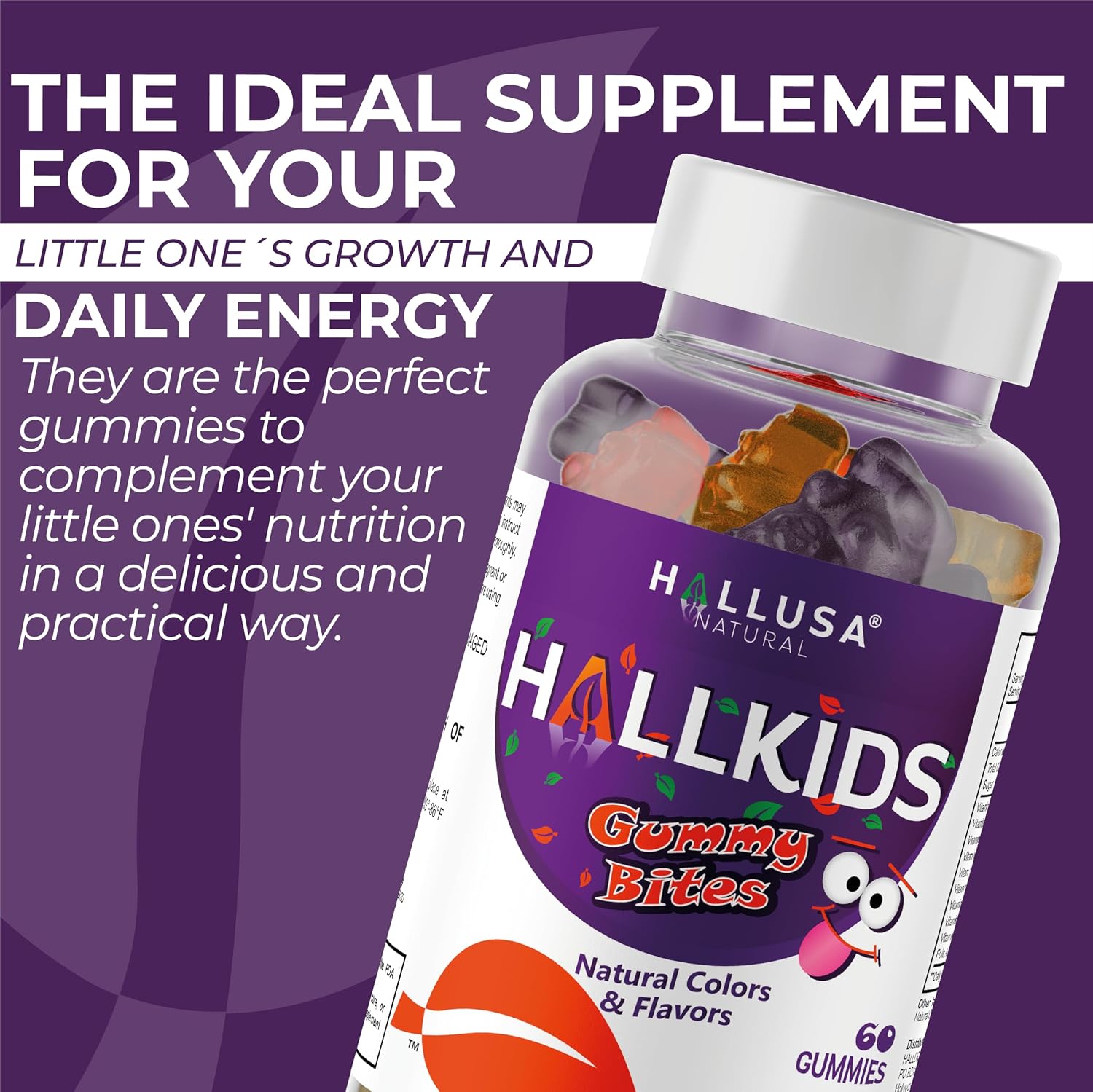 Hallusa Natural Multivitaminas para Niños en Gomitas - 60 Gomitas