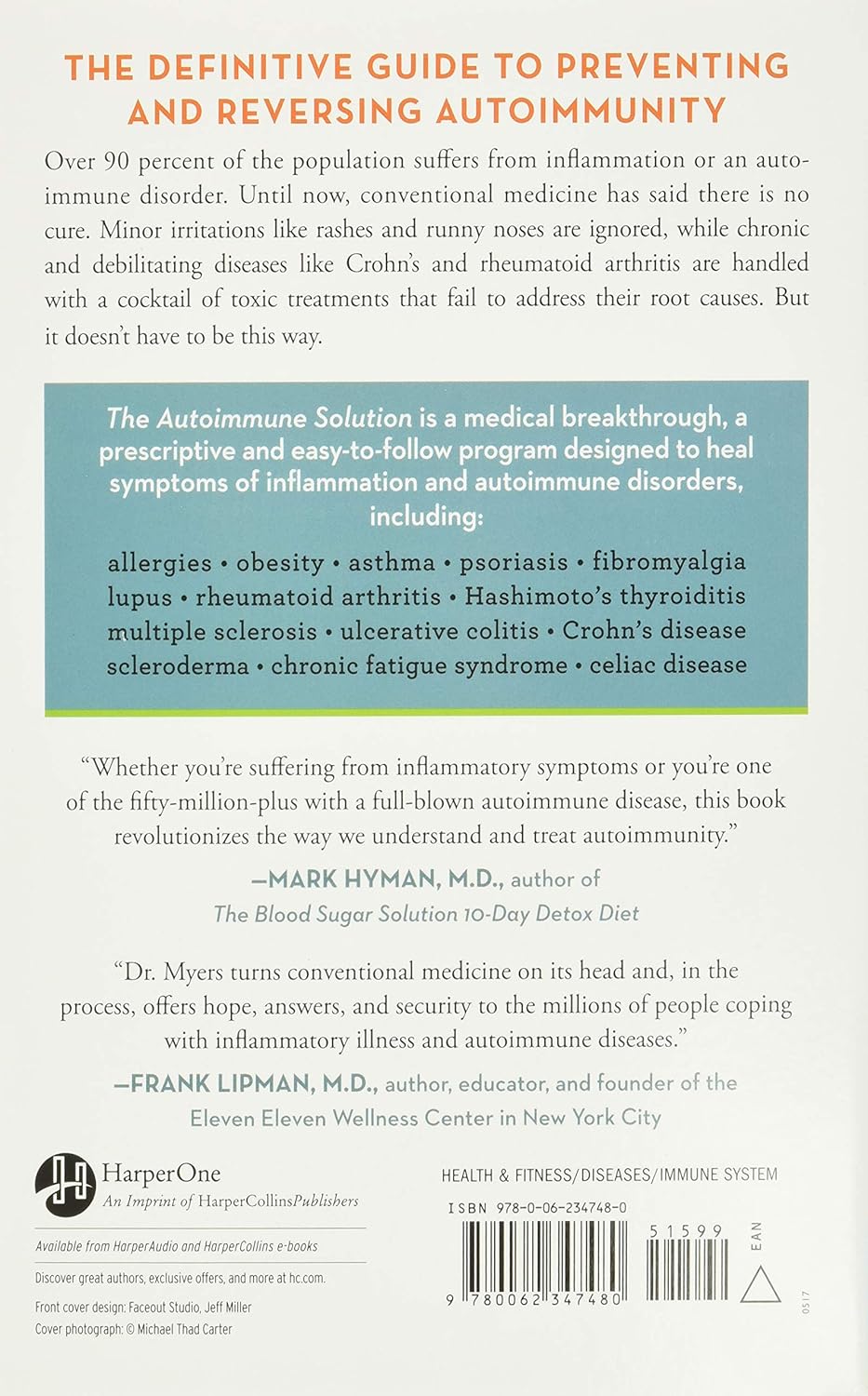The Autoimmune Solution: Prevenir y revertir el espectro completo de síntomas y enfermedades inflamatorias – Una guía de salud intestinal superventas del NYT