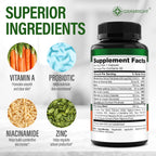 Perfect Skin Acne Pills - Suplemento Antiacné con Niacinamida, Probiótico, Zinc y Vitamina A - 60 Cápsulas