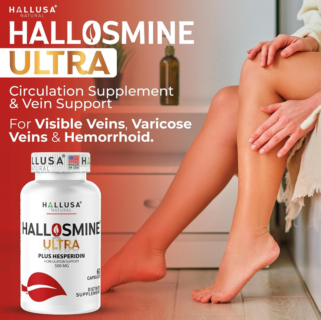 Hallosmine Ultra - Diosmin 500mg y Hesperidin 150mg - 60 cápsulas