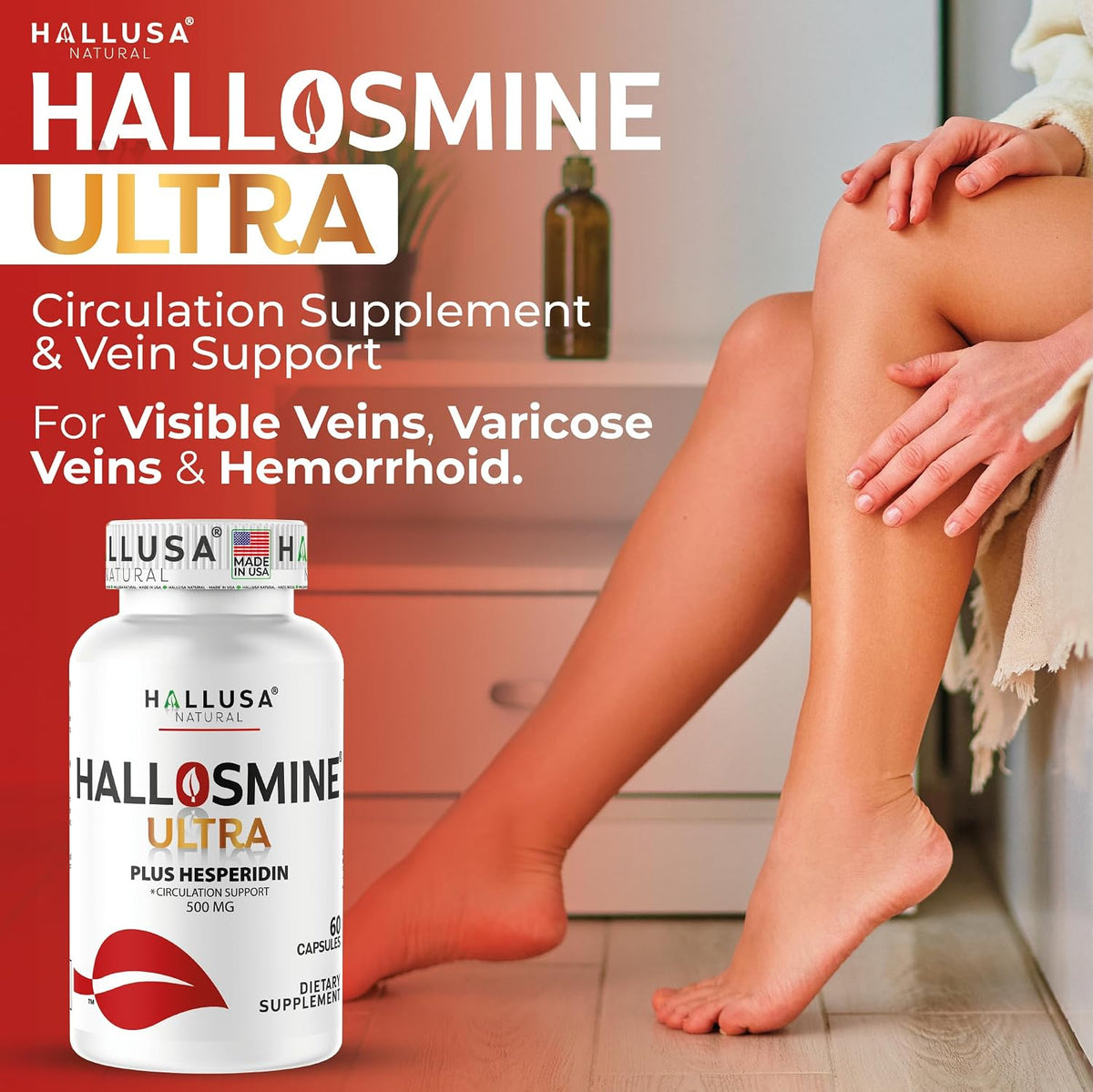 Hallosmine Ultra - Diosmin 500mg y Hesperidin 150mg - 60 cápsulas – Image 2