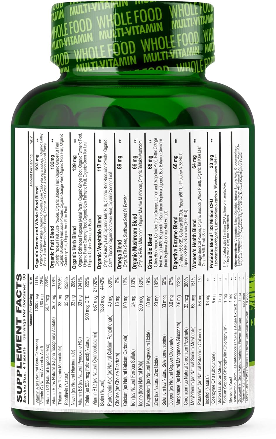 Wholesome Wellness Multivitamínico para Mujeres - 120 Comprimidos