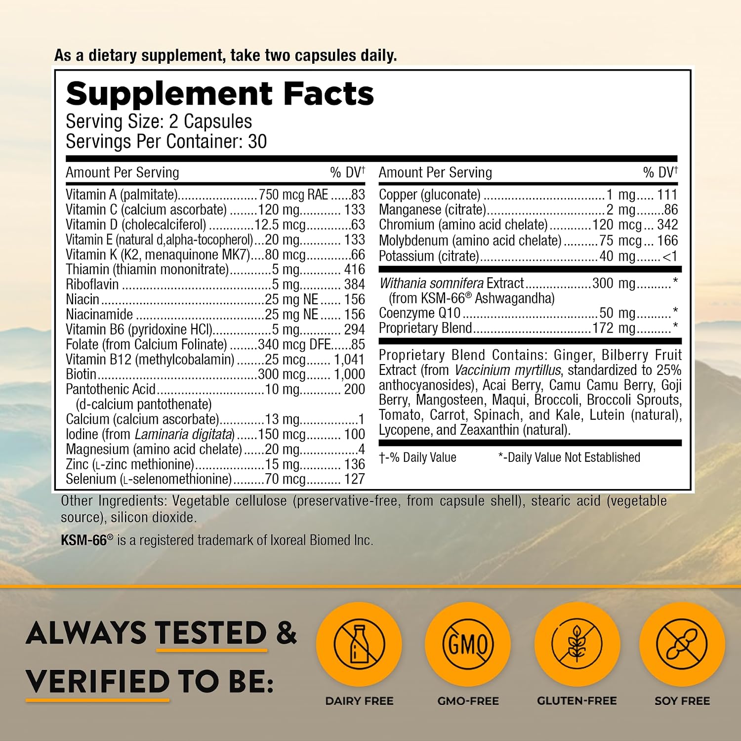 Mt. Angel Vitamins Multivitamínico para Hombres