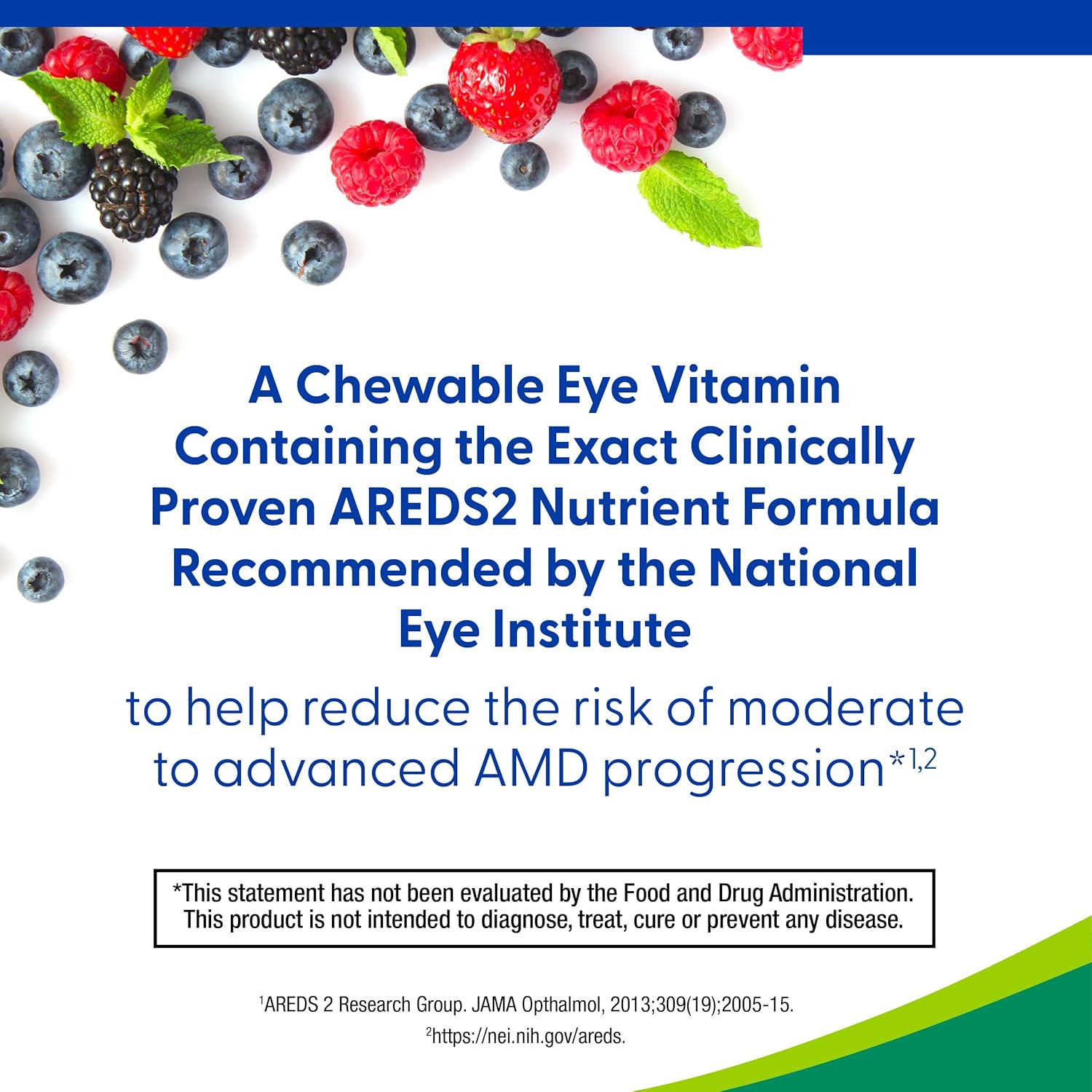 PreserVision AREDS 2 Complemento Alimenticio para la Vista, 70 Comprimidos Masticables Sabor Frutos del Bosque