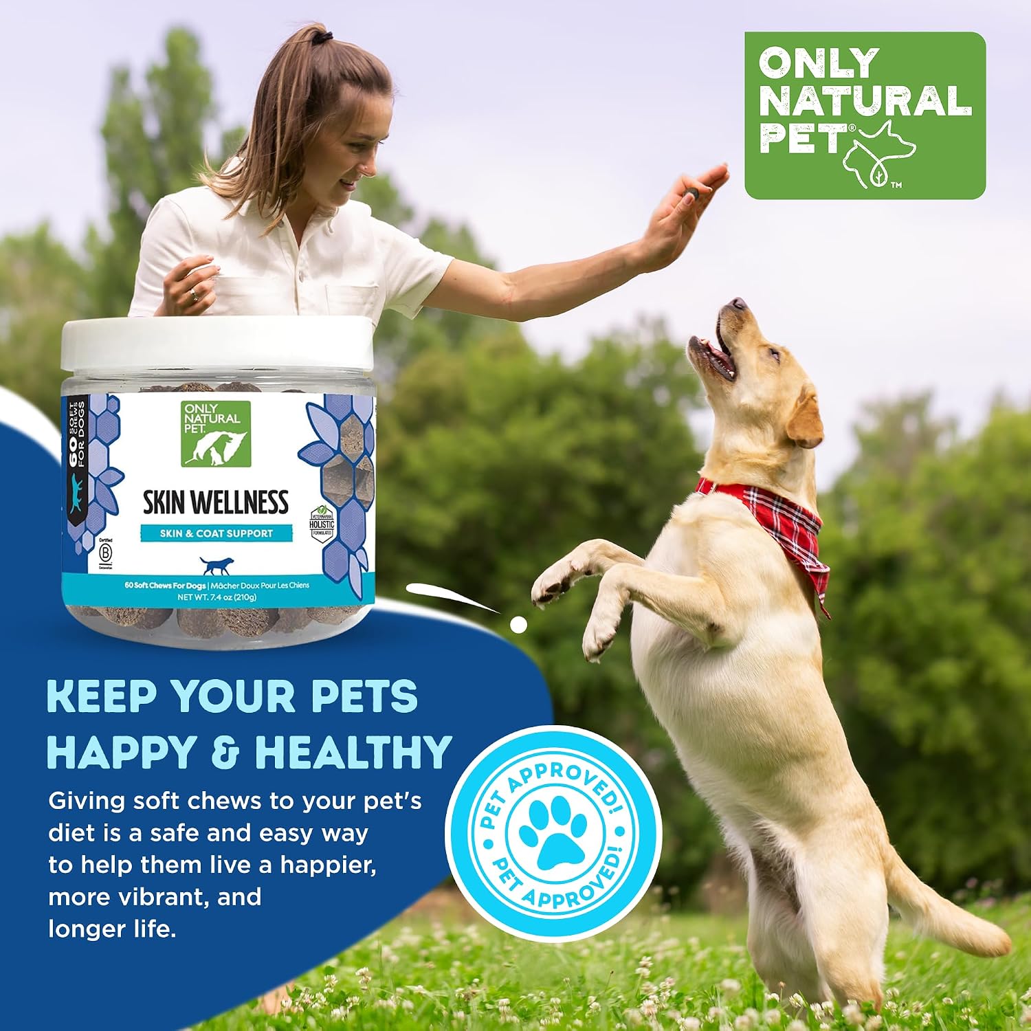 Only Natural Pet Skin Wellness Soft Chew 60 unidades