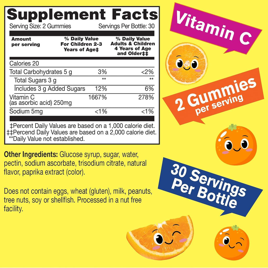WellYeah Kids Vitamin C Gummies (250mg) - 60 Gominolas