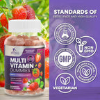 Multivitamínico en Gominolas para Adultos - Vitaminas A, C, D, B12 y Zinc - 90 Gominolas