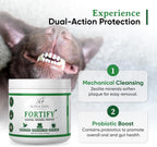 Fortify Dental Powder - Polvo dental para perros con algas y probióticos