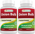 Best Naturals Bulbo de Cebolla Seco 1300mg por Porción - 60 Cápsulas - También Conocido Como (Allium Cepa)