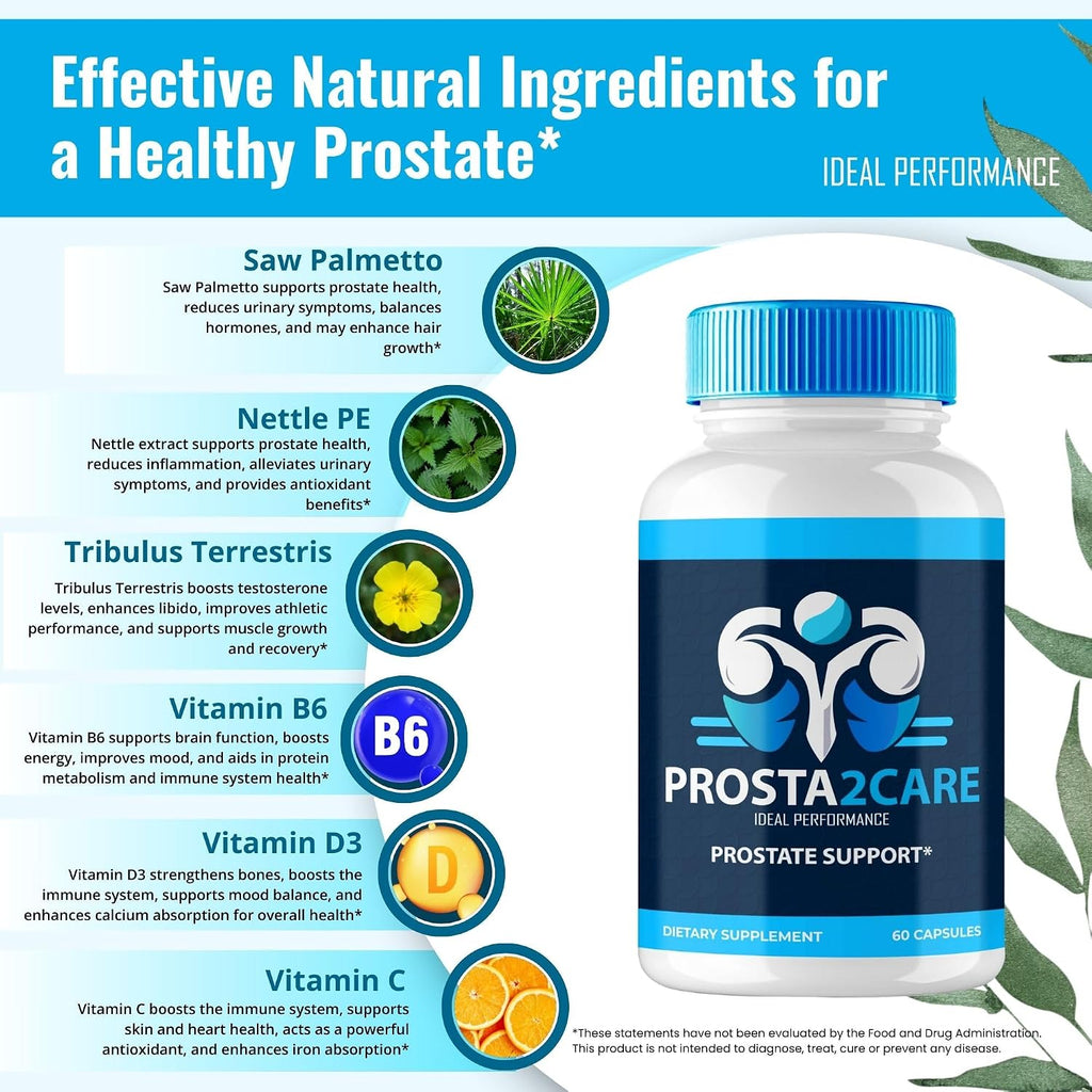 Prosta2Care for Men - Complemento para la Salud de la Próstata (3 Envases)