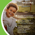 NaturesPlus Animal Parade Multivitamínico Masticable para Niños - 90 Comprimidos con Forma de Animal - Sabores Naturales Variados - Vegetariano, Sin Gluten - 45 Dosis