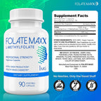 FOLATE MAXX L-Metilfolato 1mg (1000 mcg) - 180 Cápsulas Vegetales