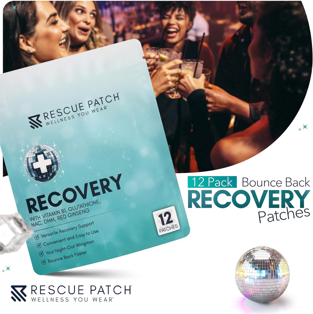 Rescue Patch – Parches de Vitalidad y Energía Matutina – Día y Noche con B1 y Glutatión – 12 Parches