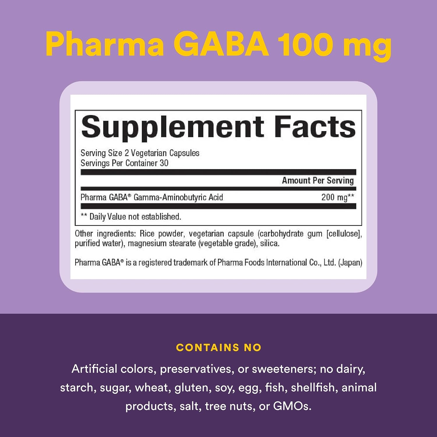 Natural Factors Pharma GABA - 60 Cápsulas Vegetarianas