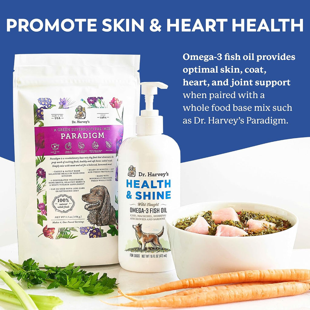 Dr. Harvey’s Health & Shine Omega 3 Aceite de Pescado para Perros (473 ml)