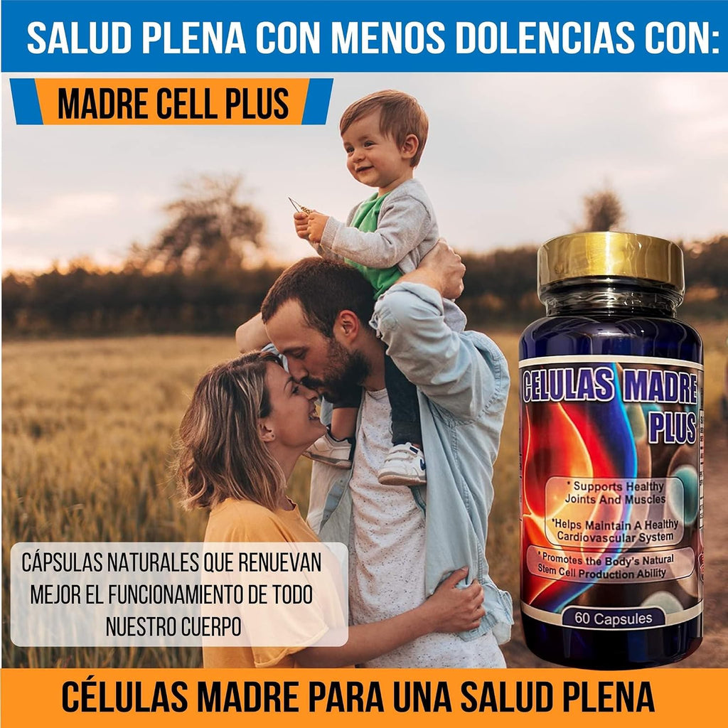 Madre Cell Plus - 60 Cápsulas para Alivio Articular con Alga AFA