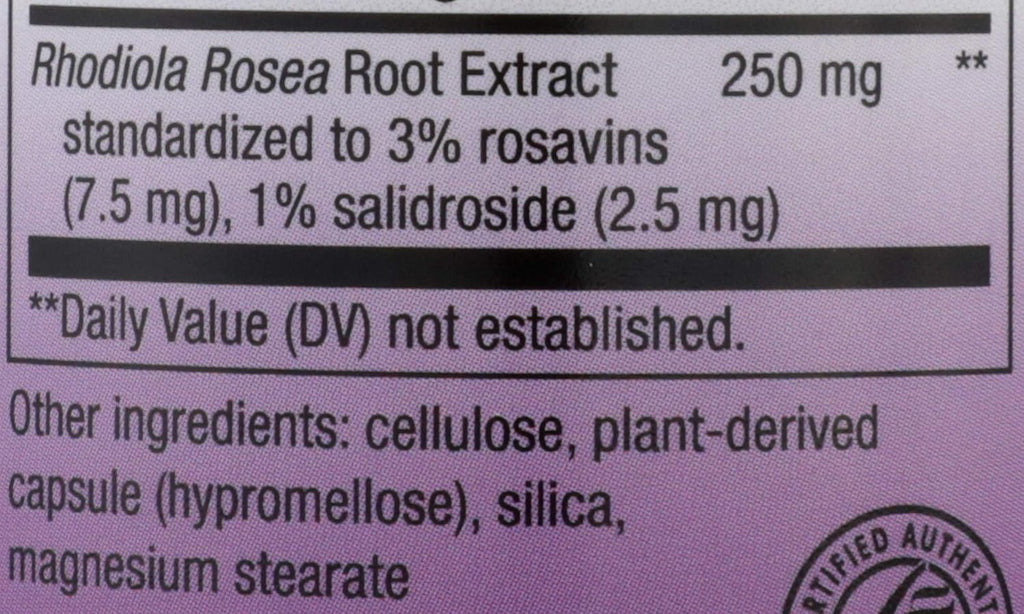 Rhodiola Rosea, 60 Cápsulas Vegetales - Nature's Way