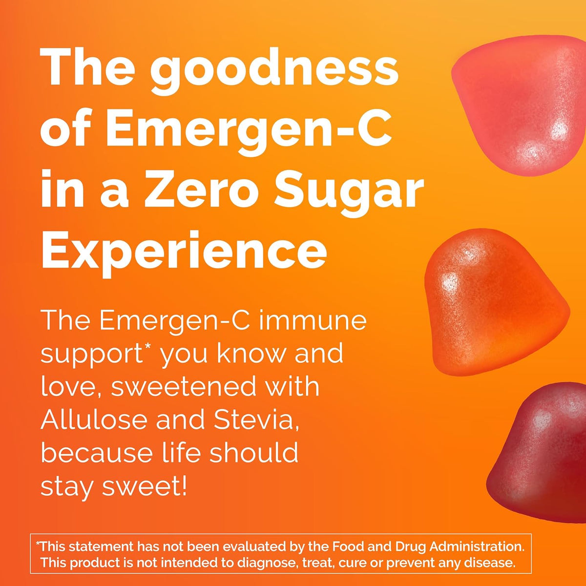 Emergen-C Zero Sugar Gominolas para el Sistema Inmunitario con Vitamina C, 36 unidades – Image 3