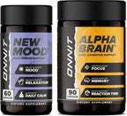 ONNIT Pack Cognitivo y Estado de Ánimo: Alpha Brain (90 cápsulas) + New Mood (60 cápsulas)