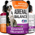 Adrenal Balance para Perros y Gatos - Tratamiento de Cushing, Apoyo Adrenal con Ashwagandha, Raíz de Regaliz, Rhodiola Rosea - 60ml Gotas Herbales
