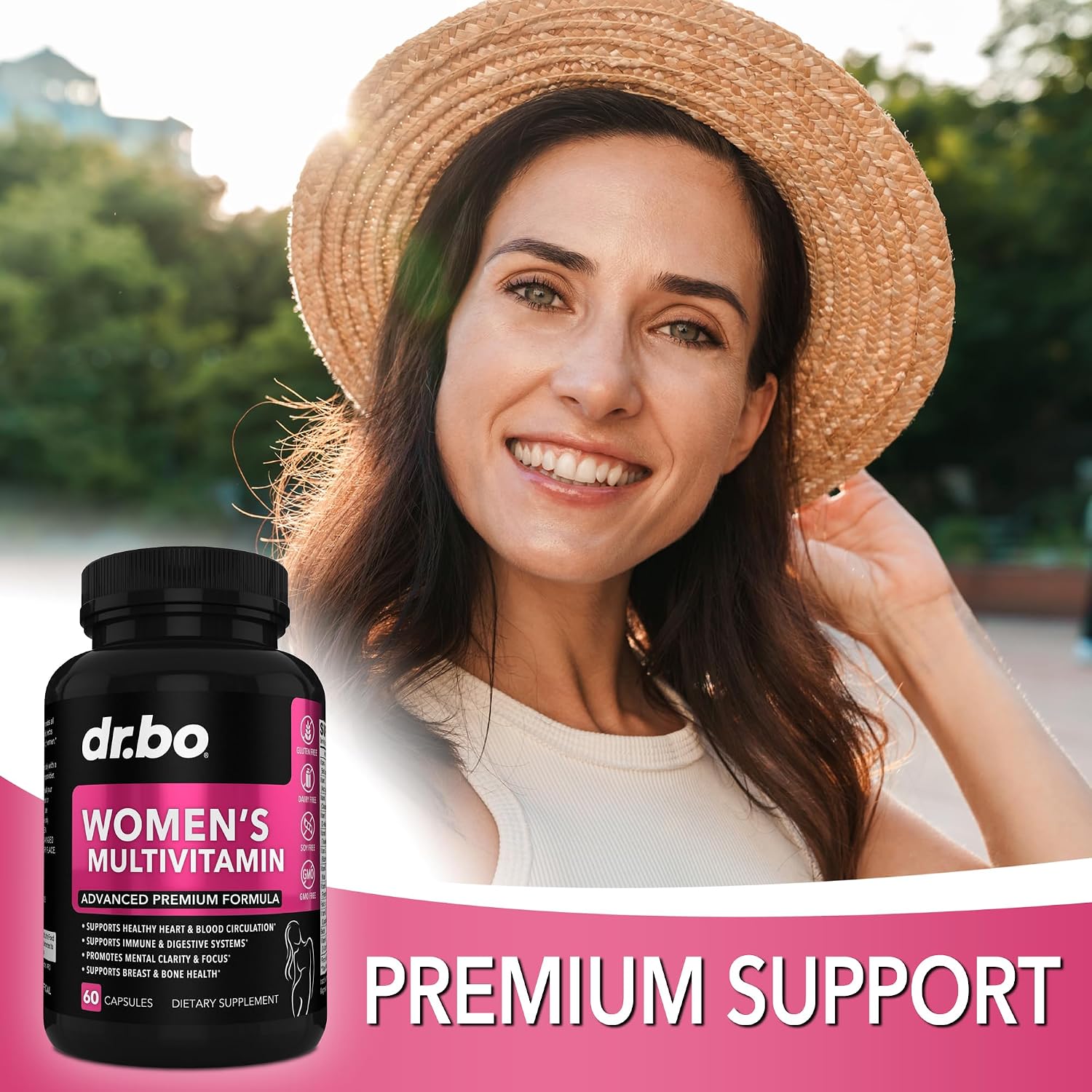 Multivitamínico para Mujeres - Complejo Natural con Magnesio y Zinc - Sin Hierro ni Soja