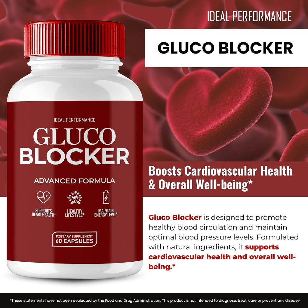 Gluco Blocker Cápsulas, Suplemento General de Salud - Máxima Potencia, Fórmula Natural (60 Cápsulas)