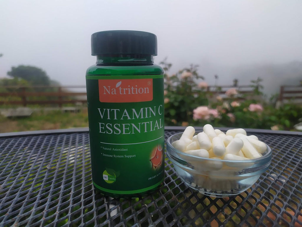 Na'trition Vitamina C 1000 mg Cápsulas Veganas - Sabor Cítrico (50-90 Días de Suministro)
