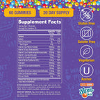 Vital+Boon Dippin' Dots - Gominolas Multivitamínicas para Adultos - Vitaminas A, B6, C, D3, E y Ácido Fólico - Vegetarianas, No GMO, Sin Gluten (60 Unidades)