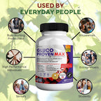 Gluco Proven Max – Suplemento diario con vitaminas, minerales y hierbas – Cromo, Magnesio, Banaba, Melón amargo y Zinc – No GMO, sin gluten – 180 cápsulas