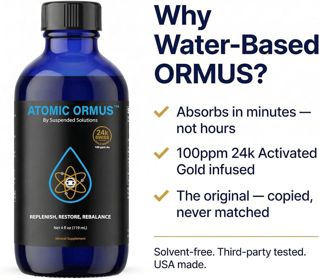 Suspended Solutions Líquido Monoatómico Oro 24K ORMUS – 118 ml (4 oz)
