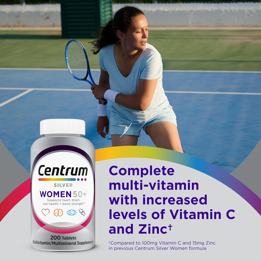 Centrum Silver Women Multivitamínico para Mujeres 50+ - 200 Comprimidos