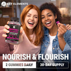 KEY ELEMENTS Gomitas de Biotina 10000mcg y Colágeno para Cabello, Piel y Uñas