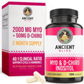 Ancient Bliss Myo y D-Chiro Inositol 40:1, 2050mg por dosis, 120 Cápsulas Veganas