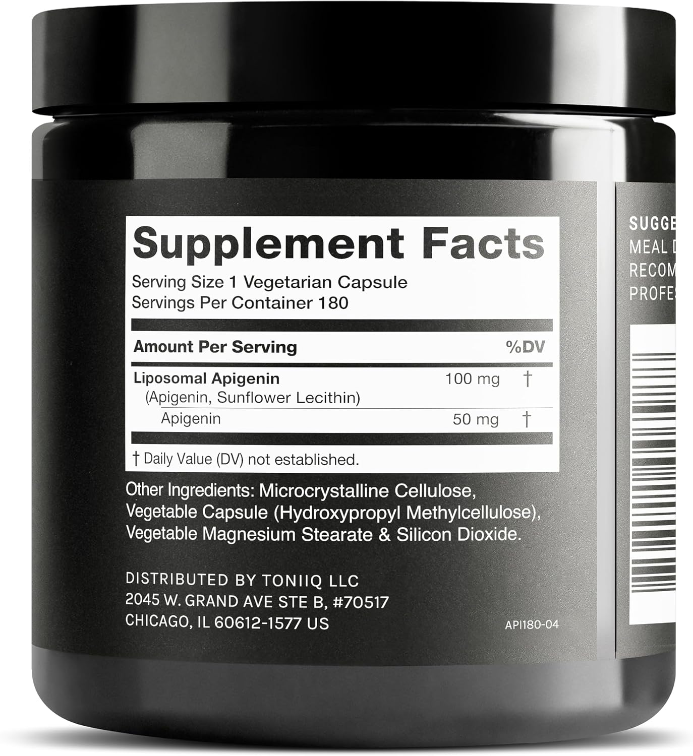 Liposomal Apigenina 100mg – Alta Potencia con Absorción Mejorada – 180 Cápsulas Vegetarianas