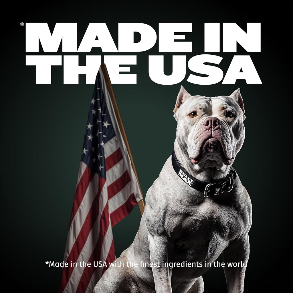 Bully Max 2-en-1 Tabletas Masticables para Perros - Vitaminas y Suplementos para Aumento de Masa Muscular y Crecimiento - Multivitamínico Canino para Todas las Razas y Edades - 60 Comprimidos, 3 Botellas