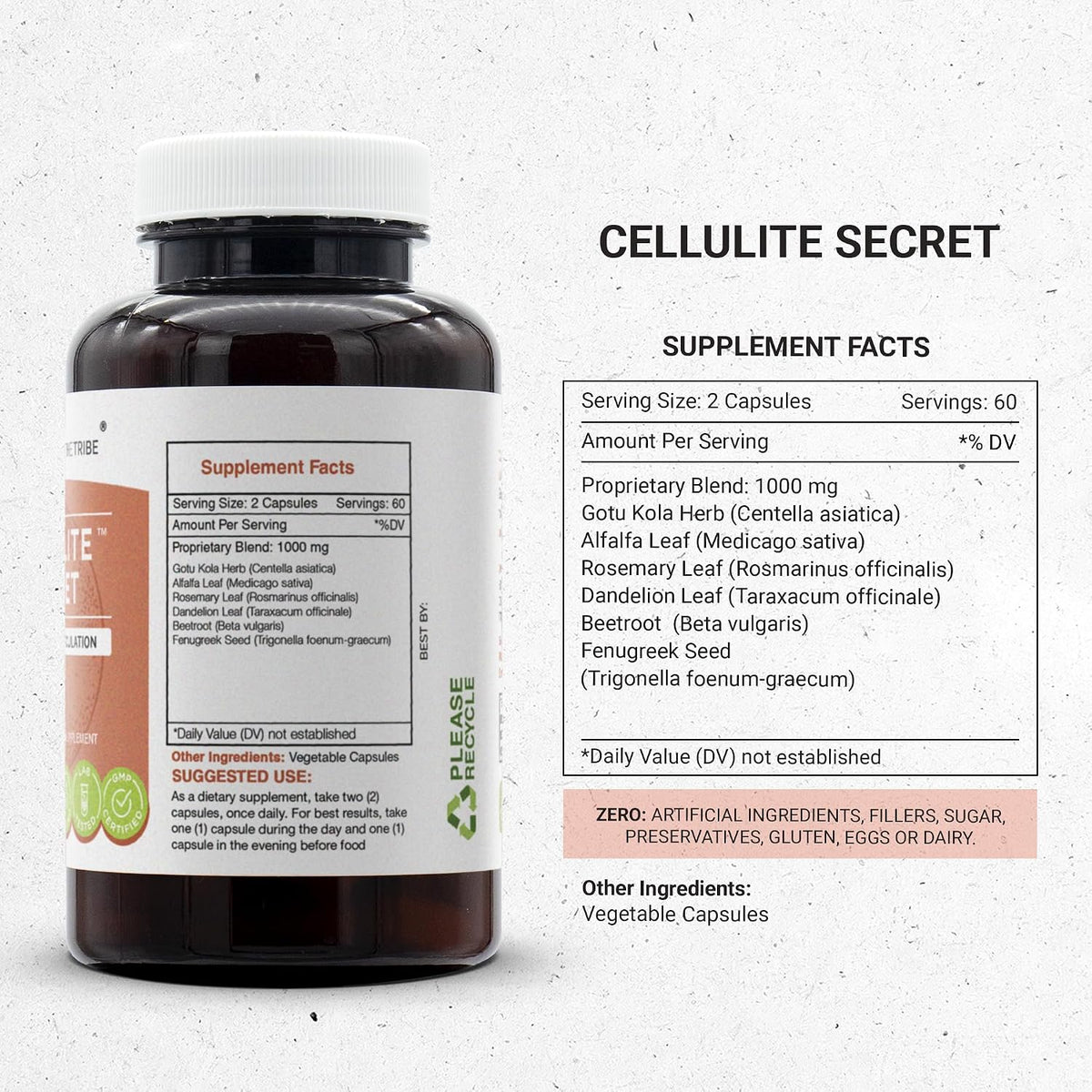 Secrets of the Tribe Cellulite Secret 120 – Romero: Hierba aromática que se ha empleado para apoyar la circulación – Image 3