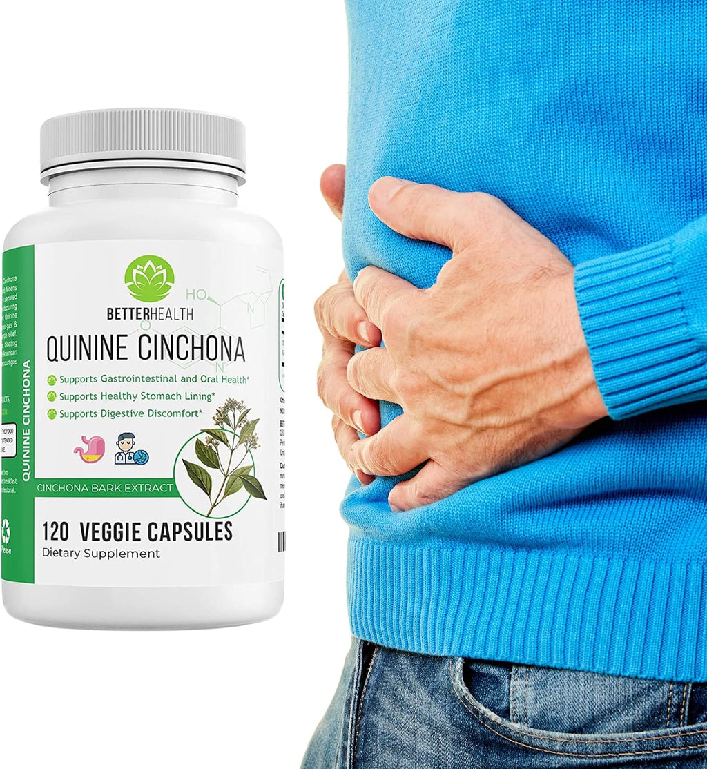 Better Health Quinine Cinchona Bark Extract - 500 mg, 120 Cápsulas