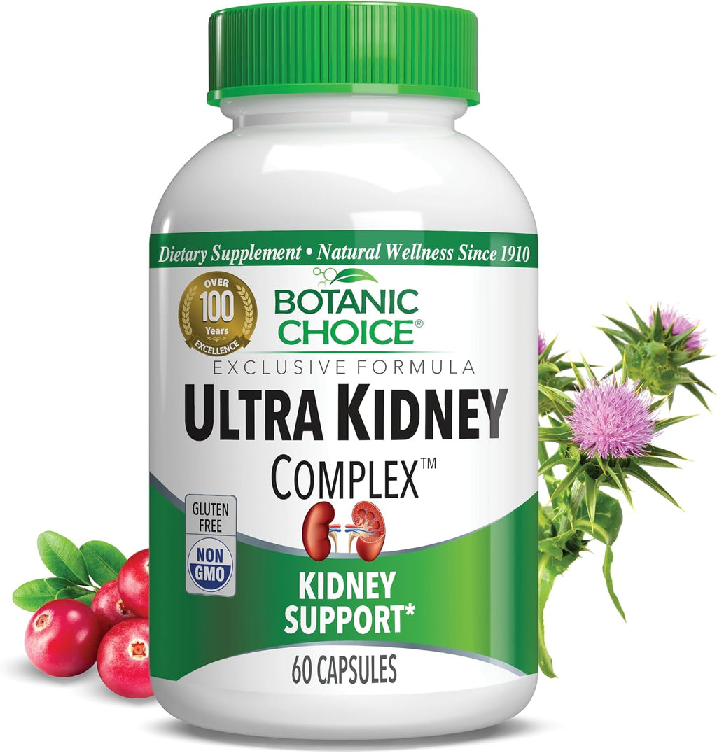 Botanic Choice Ultra Kidney Complex – Apoyo Renal con Cardo Mariano y Té Verde, 60 Cápsulas