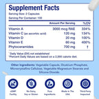 NasaBeahava Extra Strength Phytoceramides 700mg con Vitaminas A, C, D, E - 200 Cápsulas