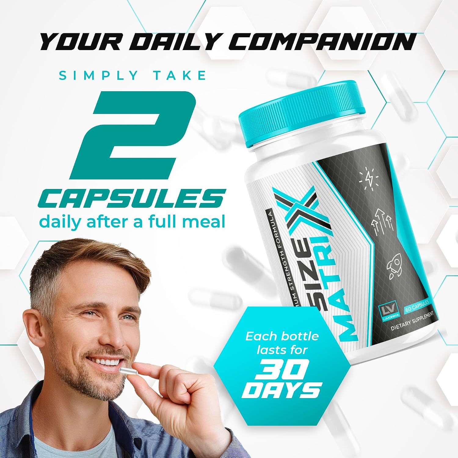 Size Matrix 180 Cápsulas (3 Envases) - Complemento Alimenticio