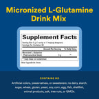 Natural Factors L-Glutamina Micronizada en Polvo - 5000 mg por ración - 454 g (90 raciones)