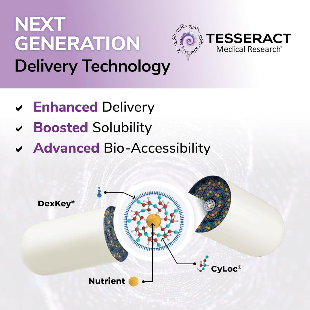 Tesseract Medical Research AnaQuell QR - Suplemento para el Alivio del Estrés y Apoyo al Estado de Ánimo, 45 Cápsulas